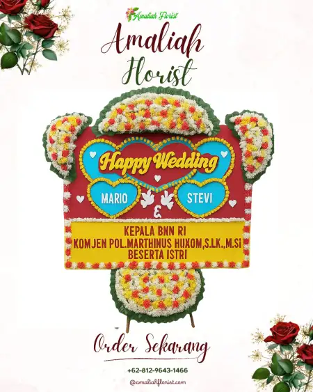 Papan Bunga Pernikahan Parung Serab